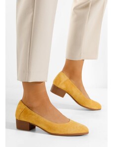 Zapatos Montremy v2 sárga alacsony sarkú körömcipők