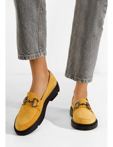 Zapatos Duquesa sárga bőr mokaszin női