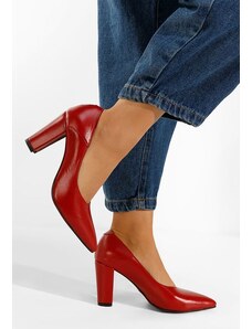 Zapatos Catania piros bőr félcipő
