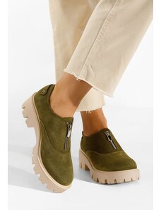 Zapatos Brindisi zöld fűzős női cipő