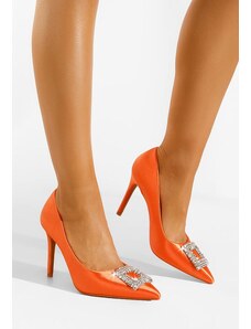 Zapatos Leonida narancssárga tűsarkú cipő