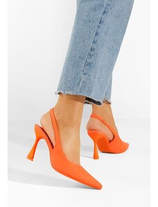 Zapatos Anabela narancssárga magassarkú cipő
