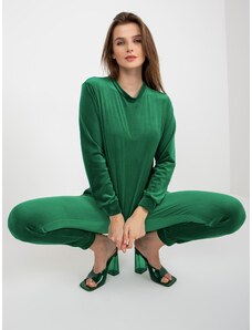 Fashionhunters Green velour set with trousers by Brenda RUE PARIS