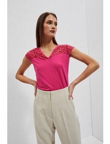 Moodo V-neck blouse with lace