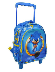 Sonic a sündisznó gurulós ovis hátizsák kék 30cm