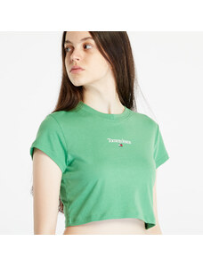 Tommy Hilfiger Női póló Tommy Jeans Essential Logo Cropped T-Shirt Green