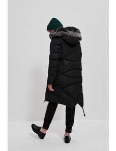 Moodo Long quilted hooded jacket
