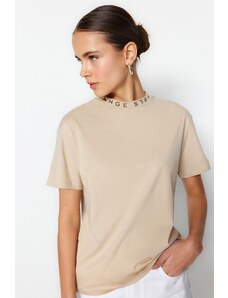 Női póló Trendyol Collar Printed