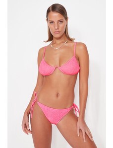 Trendyol Pink Gipel Tie részletes bikini alsó