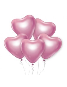 Szerelem Platinum Light Pink Heart szív léggömb lufi 6 db-os 12 inch (30cm)