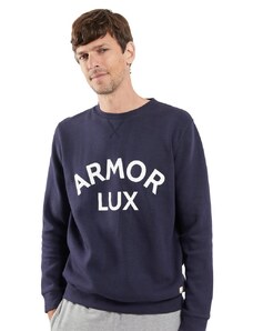 Armor Lux Pamut pulóver felirattal Armor Lux Heritage Sweatshirt - Navy