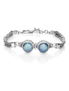Buka Jewelry Mabe igazgyöngy karkötő kék