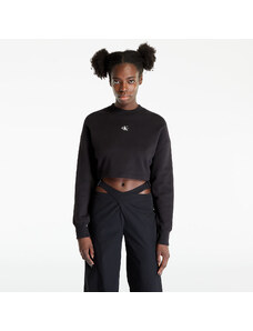Női kapucnis pulóver Calvin Klein Jeans Open Back Crew Neck Black