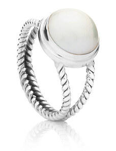 Buka Jewelry Gyöngy gyűrű dupla csavart gyűrűvel