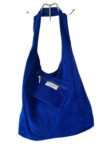 ITALIANO LEORA kék Olasz bőr női shopper táska