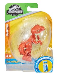 Fisher Price Imaginext Jurassic World piros raptor figura – 7 cm