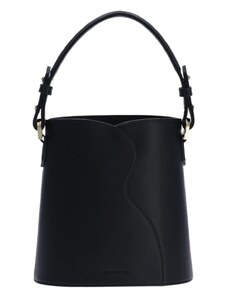 Alexandra K Mini Bucket Vegan Bag - Black Ink Corn Leather