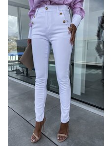 Beloved Amiyah high-waisted jeans nadrág fehér