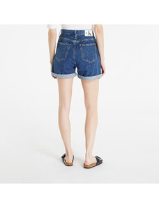 Női rövidnadrág Calvin Klein Jeans Mom Shorts Blue