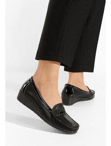 Zapatos Elouise fekete női mokaszín