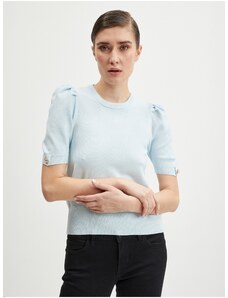Light blue Ladies Short Sleeve Sweater Guess Emma - Women