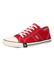MUSTANG Rövid szárú sportcipők piros / fekete / fehér
