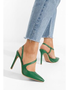 Zapatos Ayza zöld tűsarkú cipő