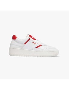 MoEa Vegan Sneakers White Red - Gen1 - Apple Leather