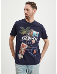 Dark blue men's T-Shirt Guess Nautica Collage - Men