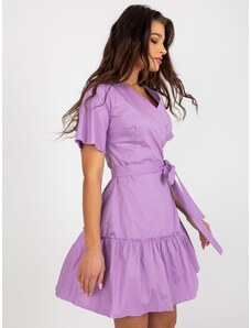 Fashionhunters Light purple flowing dress with frills