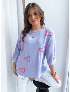 Women's sweater SWEET HEART lilac Dstreet