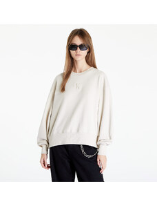 Női kapucnis pulóver Calvin Klein Back Polaroid Label Sweatshirt Cream