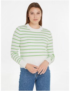 Green-cream women's striped sweater Tommy Hilfiger - Women