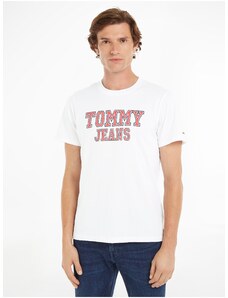 Tommy Hilfiger Fehér férfi póló Tommy Jeans Essential - férfi