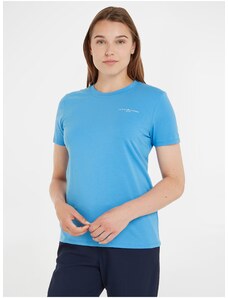 Blue Women's T-Shirt Tommy Hilfiger 1985 Reg Mini Corp Logo - Women