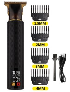 IZMAEL Elektromos hajnyíró gép USB töltővel-Fekete KP25771
