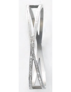 Victoria ezüst színű fehér köves karkötő X