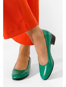 Zapatos Montremy zöld bőr cipő
