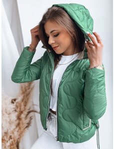 BASIC Zöld női steppelt kabát FLUFFY TY3583