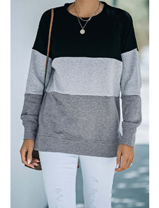 OMG Női pulóver kapucni nélkül Tilton fekete-szürke XL