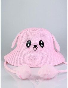 Szalma kalap gyerekeknek G-18 baby rózsaszín