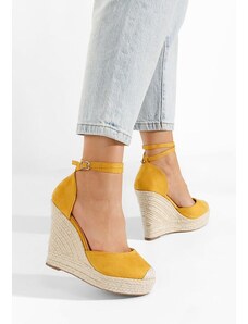 Zapatos Saniza sárga telitalpú szandál
