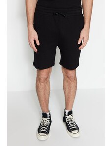 Trendyol Limited Edition Black Regular 100% Cotton Textured Shorts