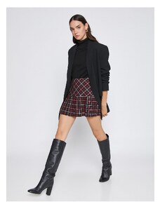 Koton Plaid Pleated Mini Skirt