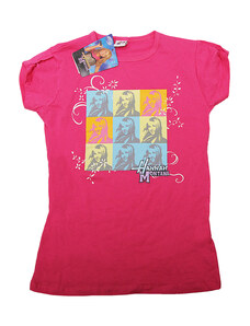 BASIC Rózsaszín lányka póló Hannah Montana mintával