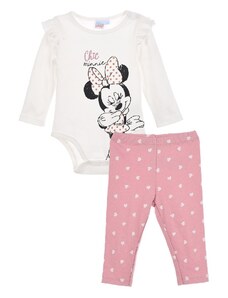 DISNEY Fehér-rózsaszín szett body és leggings Minnie Mouse