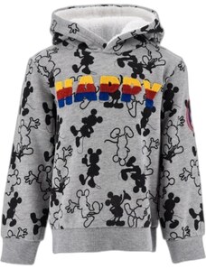 DISNEY Szürke Mickey Mouse-os pulóver "Happy" felirattal