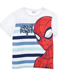 SPIDERMAN Fehér fiú póló Spider-Man mintával