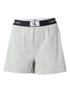 Calvin Klein Underwear Pizsama nadrágok szürke melír / fekete / fehér