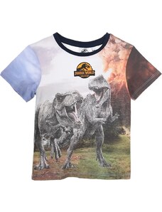 BASIC Fiú póló nyomtatással Jurassic World - kék